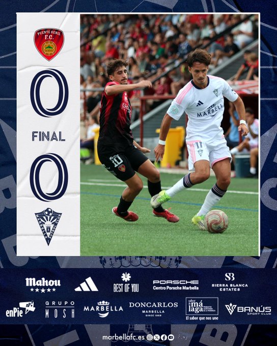 Segunda RFEF: el Marbella FC suma su primer punto a domicilio en Puente Genil(0-0) - HTP - Al Sol de la Costa
