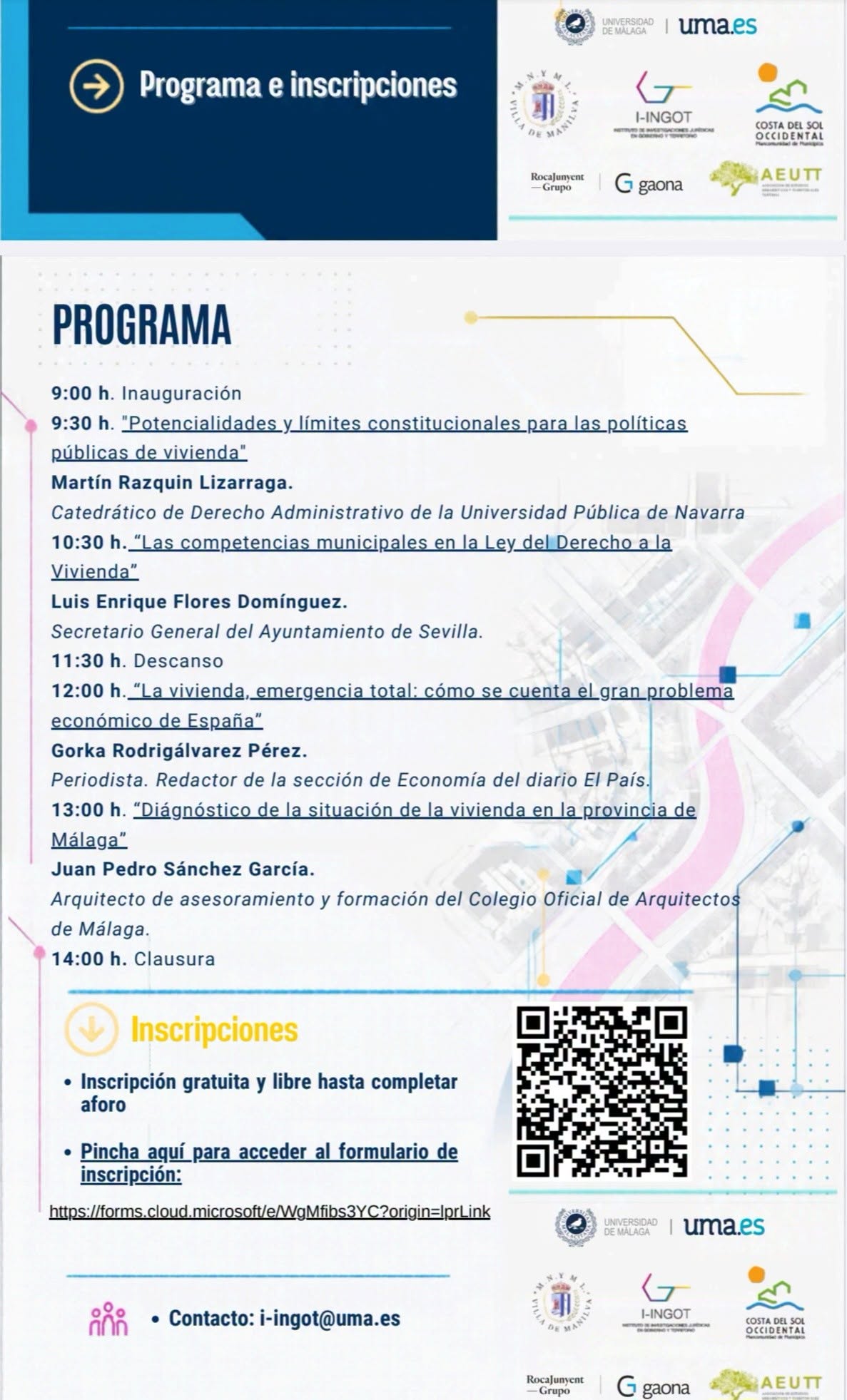 Las XI Jornadas de Urbanismo, Territorio y Medio Ambiente: «Una vivienda para vivir», en Manilva el día 30 1 Las XI Jornadas de Urbanismo, Territorio y Medio Ambiente: «Una vivienda para vivir», en Manilva el día 30 - 8594 9442138307 n - Al Sol de la Costa