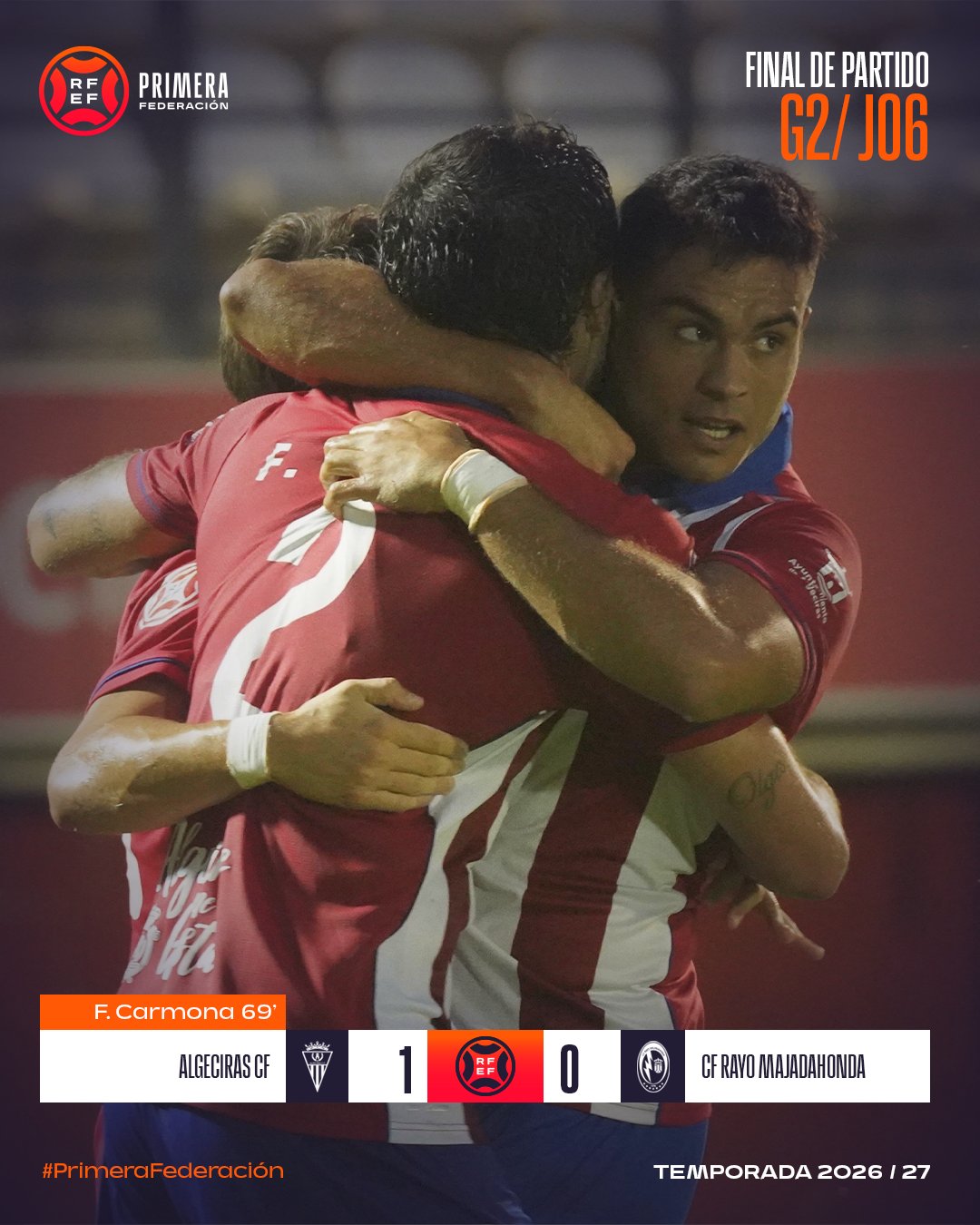 Primera RFEF: primer triunfo local del Algeciras ante el Rayo Majadahonda(1-0) - HTz - Al Sol de la Costa
